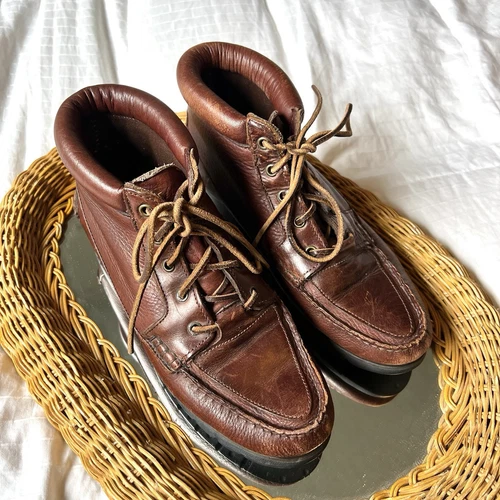 Stivaletti Chukka Vintage Timberland in Pelle Marrone Donna 9 Made in USA