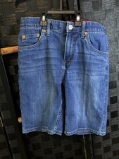 Levi's Boys Bermuda Denim Shorts Blue Regular Fit Size 16 REG W28