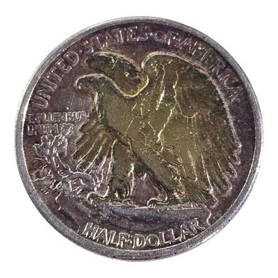 1944 Walking Liberty 90% Silver Half Dollar 50c Coin with Gold