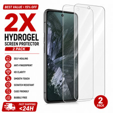 2X HD Clear Hydrogel Screen Protector Google Pixel 6 7 8 9 10 Pro XL