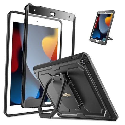 Protective Black Case for iPad 9th/8th/7th Gen 10.2 Inch (2021-2019)