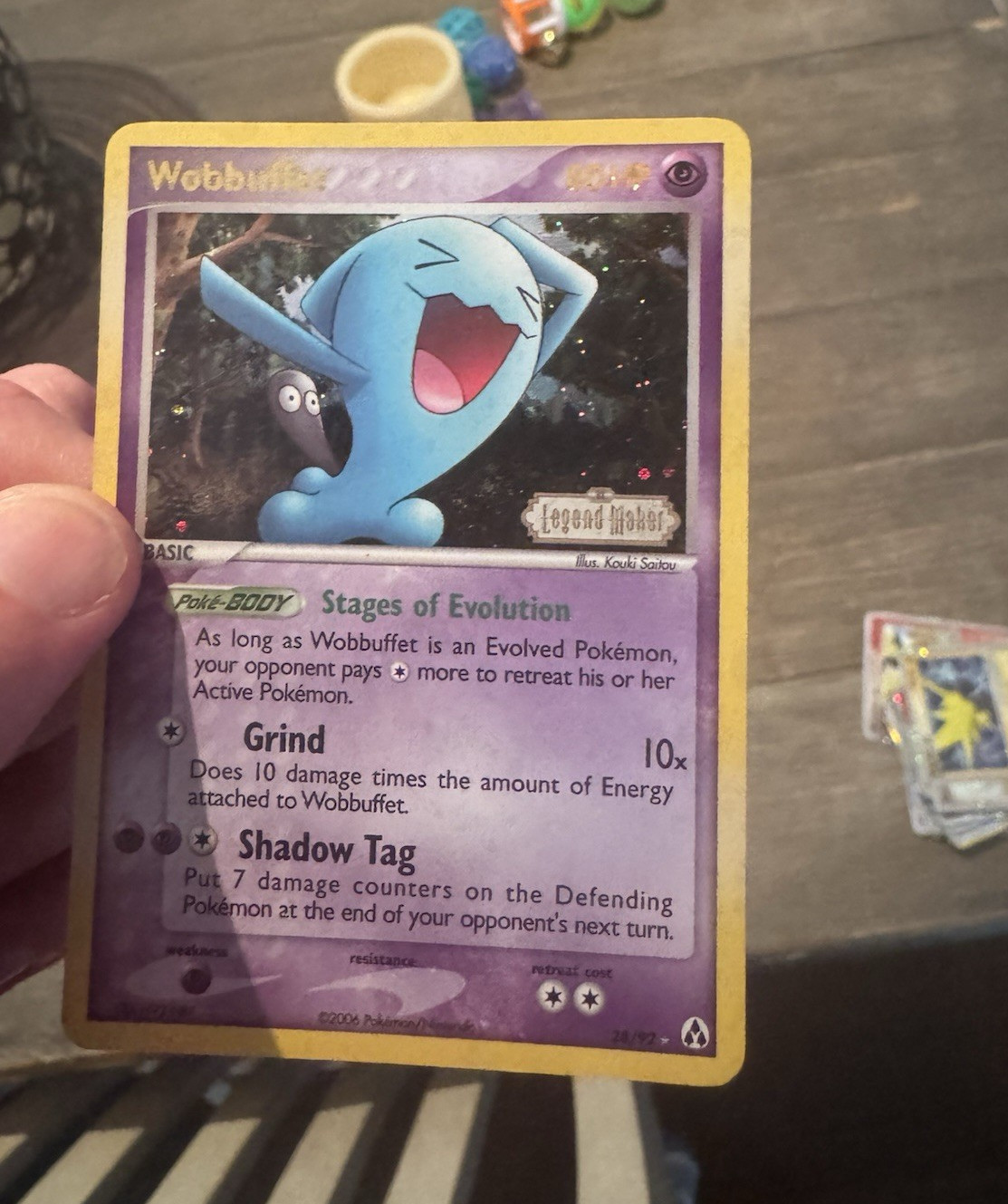 Pokemon TCG Wobbuffet Legend Maker Holo Rare 24/92 80 HP English 2006