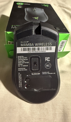 Razer Mamba Wireless Gaming Mouse RC30-027101 Black w/ Cable - Tested No Dongle - Picture 3 of 5