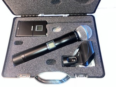 Shure UR2 with BETA 58A and UR1 H4 518-578MHz Wireless Mic Transmitters (BOX1)