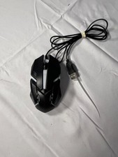 Gaming Mouse Black Backlit USB Wired Colorful Light Changing Works