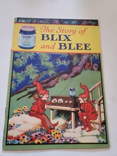 Rare 1925 BOOKLET VICK'S VAP O RUB ADVERTISING BLIX & BLEE PIXIE Story Book