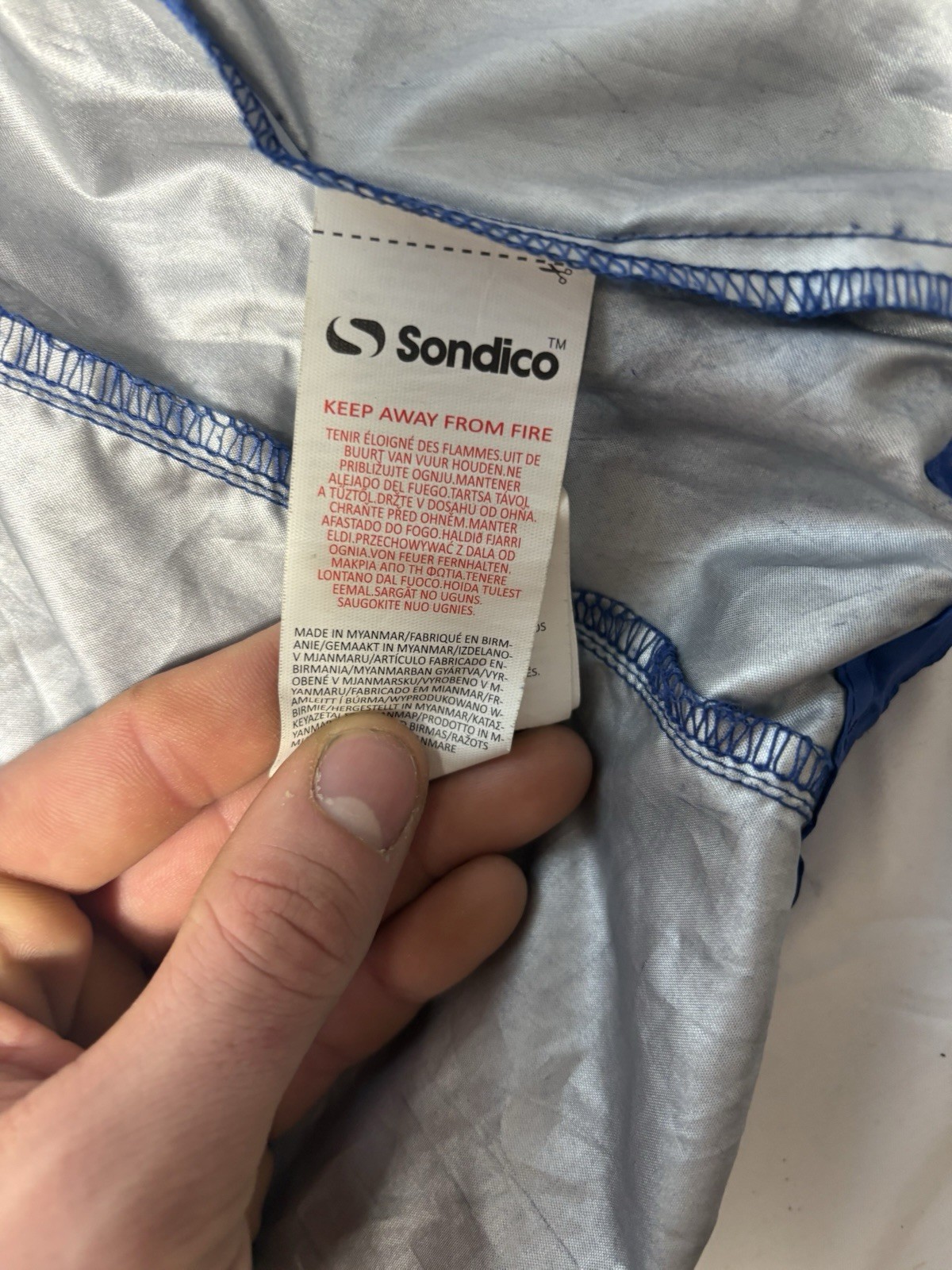 Sondico Blue Lightweight Windbreaker Jacket | Zip-Up | Medium image 5