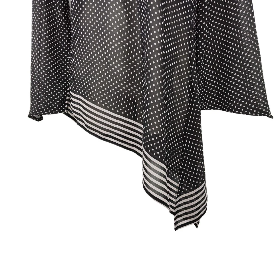 Top Millenium Negro Lunares Asimétrico Mujer Talla M Transparente Manga Larga Foto 2 de 4