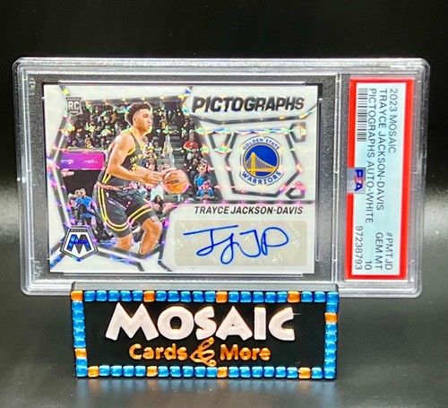 2023 Trayce Jackson-Davis PSA 10 GEM MT Pittografi Auto Bianco/25 Rookie RC - Foto 2 di 3