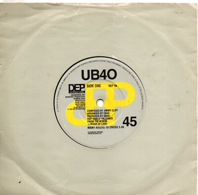 UB40:Many rivers to cross/Food for thought:UK Dep International:1983