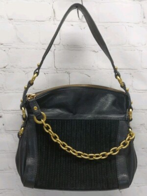 Banana Republic PEBBLED BLACK GENUINE LEATHER FLAP SHOULDER  Banana Republic Black Genuine Leather Shoulder Bag main image 1