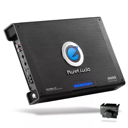 Planet Audio AC4000.1D 4000 W Class D Car Amplifier - 1 Ohm Stable, MOSFET Power