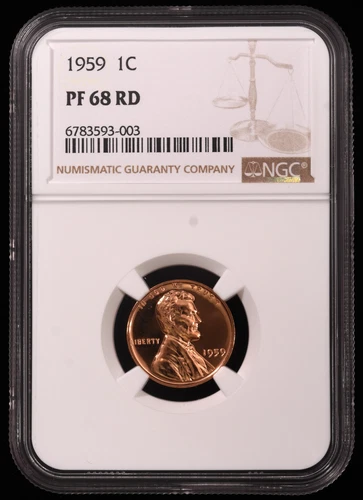 1959 Proof Lincoln Memorial Cent 1c Certified by NGC PF68 RD