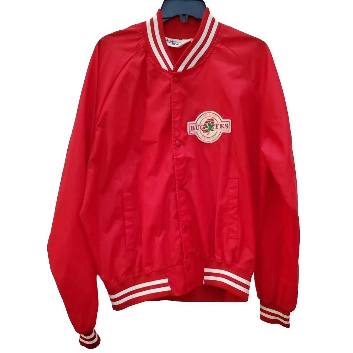 Vintage Ohio State Buckeyes Red Auburn Sportswear Satin Jacket