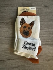 FOR BARE FEET GERMAN SHEPHERD Dog Socks Medium NWT-FREE SHIPPING