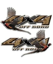 Sticker Pheasant Hunting 4x4 Camouflage Truck Shotgun Dog Bird Decal for Chevy