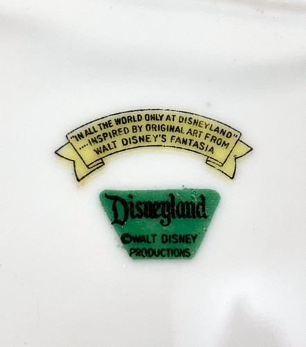 Plato Coleccionable Disneyland Fantasia 1957 Muy Raro 9 3/8" Opción Colgante de Pared - Imagen 3 de 3