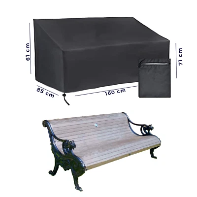 FS HeavyDuty Water Repellent Outdoor Garden Bench Seat Cover For Furniture 2 Seater
