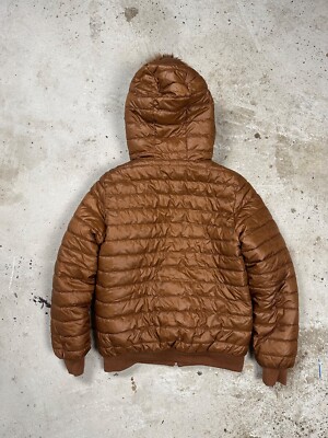 Vintage Y2K Faux Fur Reversible Brown Bomber Jacket archive sherpa