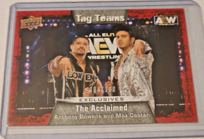 2022 AEW Upper Deck Exclusives Tag Teams Parallel The Acclaimed /100 #84