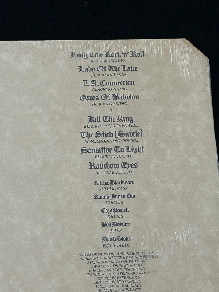 1978 RAINBOW LP-RJ DIO-Long Live Rock n Roll SEALED Cut Corner POLYDOR PD-1-6143 - Image 2 of 4