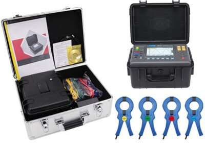 Power Quality Meter 3 Phase Power Quality Analyzer with Current Clamp 1.0A~1000A