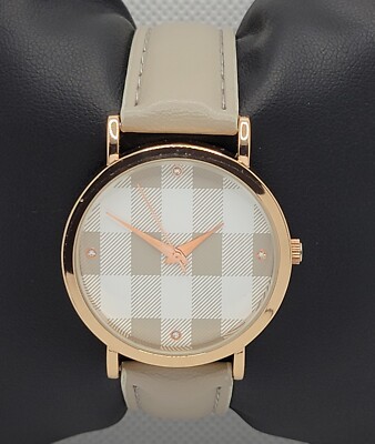 Stylish Women\'s Leather Strap Watch Gray /Rose Gold Anne Klein | Accessories | Stylish Womens Leather Strap  main image 2