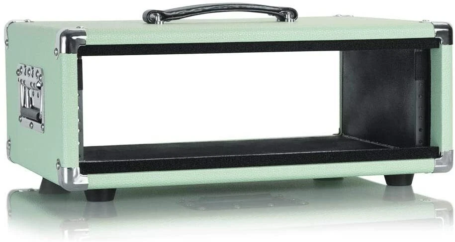 Gator - GR-RETRORACK-3SG - Vintage Amp Vibe Rack Case - 3U - Seafoam Green - Image 4 of 4