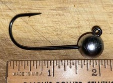 15 ROUND BALL JIGS 1/4oz to 1oz Black Nickel MUSTAD 4/0 32786 HOOK Monster 3x