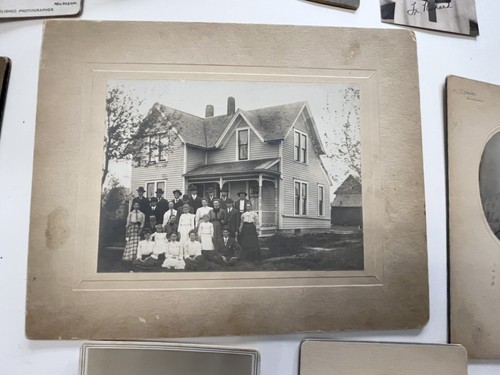 LOTE de fotos antiguas tarjetas de gabinete 1800 1900 hombres mujeres casa Minnesota Lake City - Imagen 7 de 18