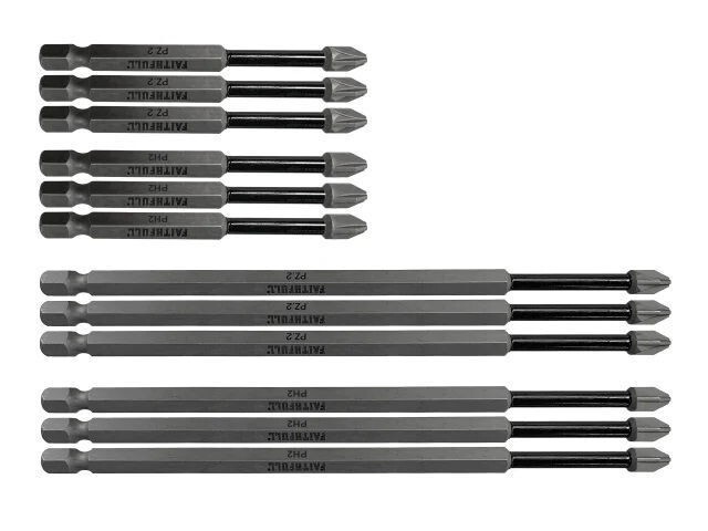 Faithfull Faithfull Long Impact Bit Set 12pc 75mm 150mm XMS22IMPLONG