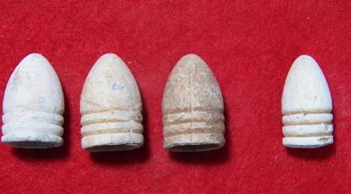 3 Excavated Civil War .69 Cal. Yankee 3-Ring Bullets - Manassas