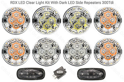 RDX 8-Piece LED Standard Size Light Kit For Land Rover Defender 1994 Onwards – Red & Clear