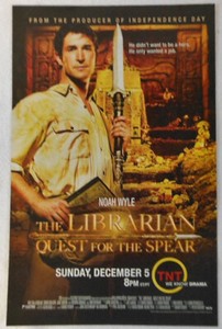 2004 TNT tv movie ad page ~ THE LIBRARIAN QUEST FOR THE SPEAR Noah Wylie