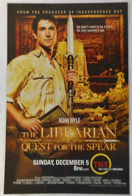 2004 TNT tv movie ad page ~ THE LIBRARIAN QUEST FOR THE SPEAR Noah Wylie