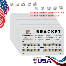 Dental Orthodontic Brackets Metal Braces Standard Roth 022 Hooks 3-4-5/3