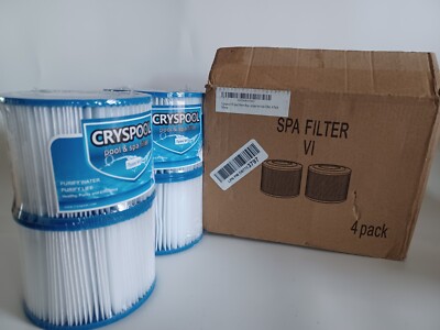 Cryspool Type VI Pool & Spa Filter  New & Sealed - 4 Pack