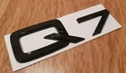 3D Quality Q7 ABS Chrome Lettering Car Styling Rear Emblem Badge Logo - Black