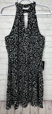 Express floral High Neck Skater fit and flare little dress, sz 12, NWT $79