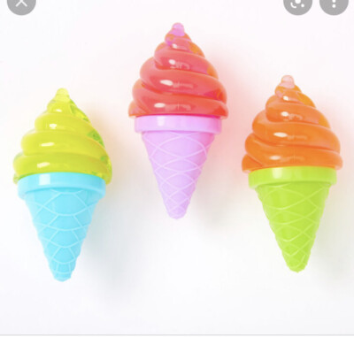 Claires Ice Cream Cone lipgloss Mango Pineapple Watermelon