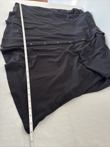 Eileen Fisher Top Damen Gr. M schwarz Kragen Knopfleiste L/S Tunika Capsule klassisch - Bild 14 von 17