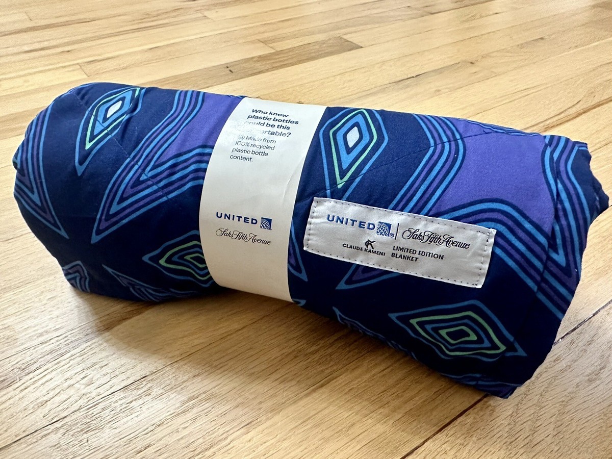 United Airlines Saks Fifth Avenue Limited Edition Blanket by