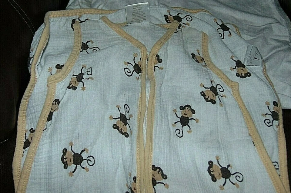 Saco de dormir para bebé Aden Anais Mono unisex con cremallera talla pequeña Foto 2 de 4