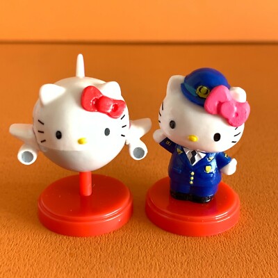 Hello Kitty Choco Egg Shinkansen Airplane Kitty Set Mini figure Furuta 