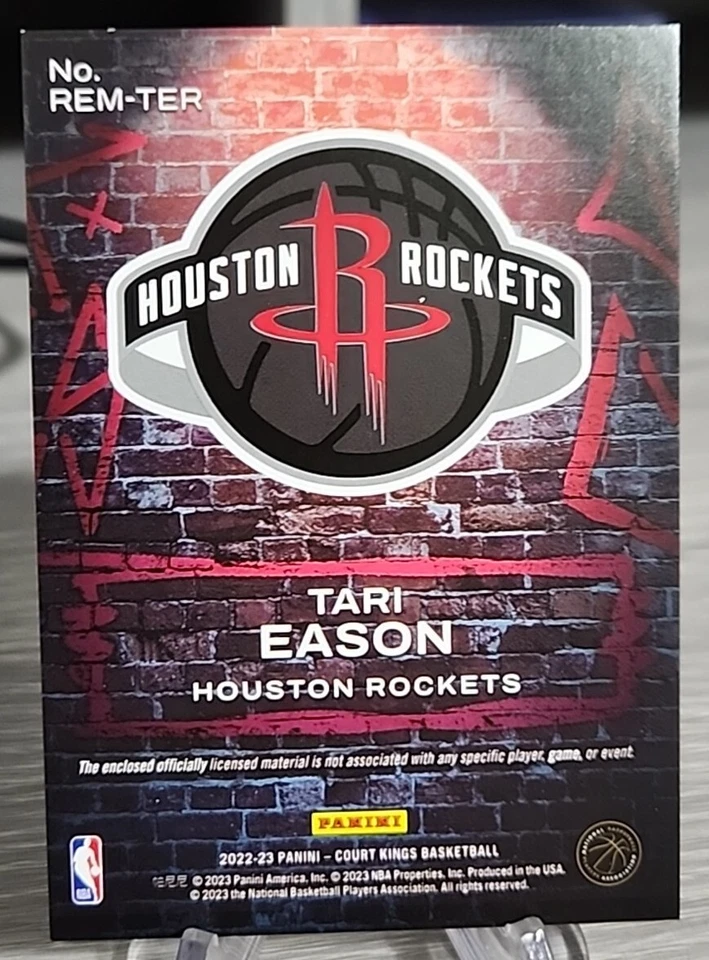 Tari Eason 2022-23 Panini Court Kings Rookie Expression Relic #REM-TER Rockets - Image 2 of 2