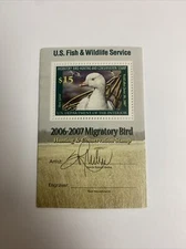 RW73b Federal Duck Mini Sheet Signed Mint Souvenir Sheet NH (RW73 A7)