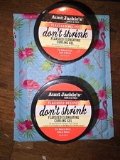 Aunt Jackie's Curls Coils Don't Shrink Flaxseed Elongating Curling Gel 9oz X2