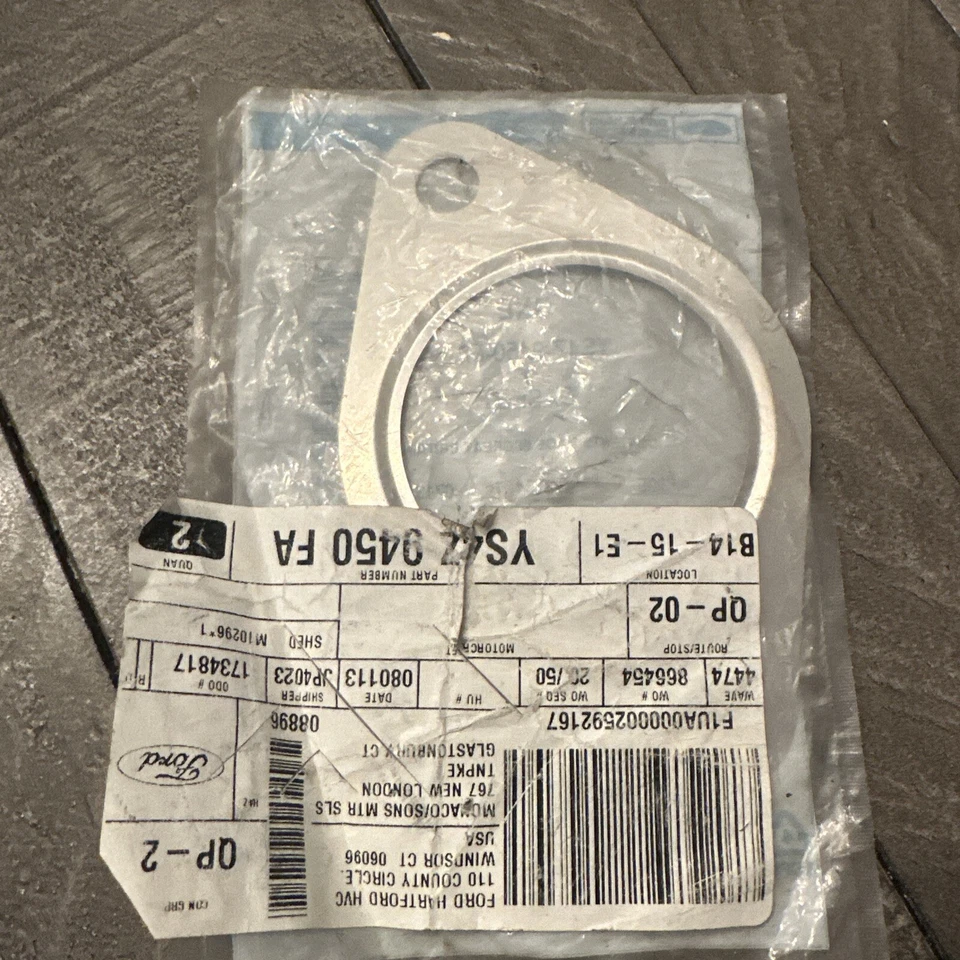 00-03 Focus 2.0L 2.0L SPI Escape Flex Tubo Juntas 2 de YS4Z-9450-FA OEM Nuevo Foto 2 de 2