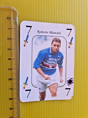RARE ROBERTO MANCINI SAMPDORIA GOAL CARD ORIGINAL VINTAGE NEW
