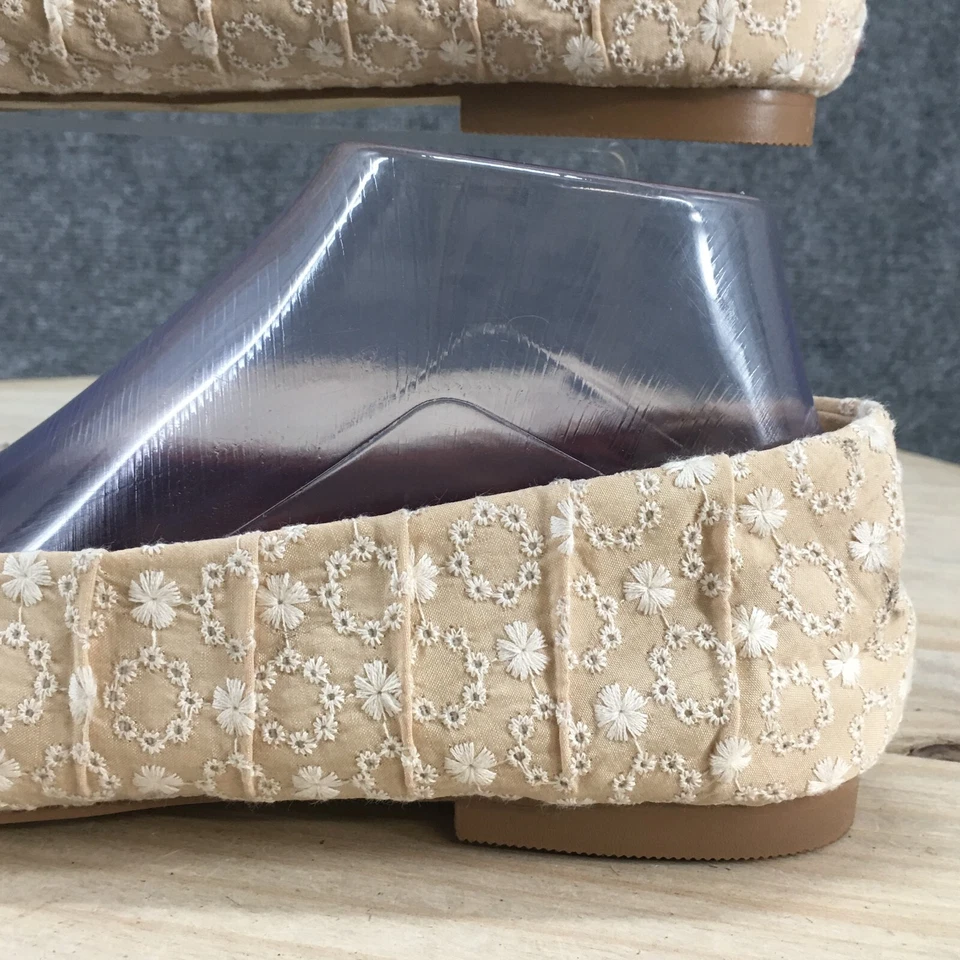 Sapatos femininos KORKS Kork Ease 9,5 M Palmer slip on sapatilhas de balé tecido bege - Imagem 3 de 4